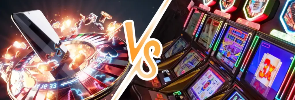 線上老虎機 vs 遊藝場老虎機 | 誰比較好贏?